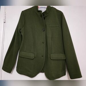 Banana Republic Olive Green Stand-Collar Blazer